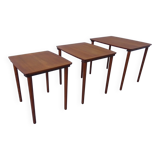 Danish Teak Nesting Tables from Møbelintarsia, 1960s, Set of 3