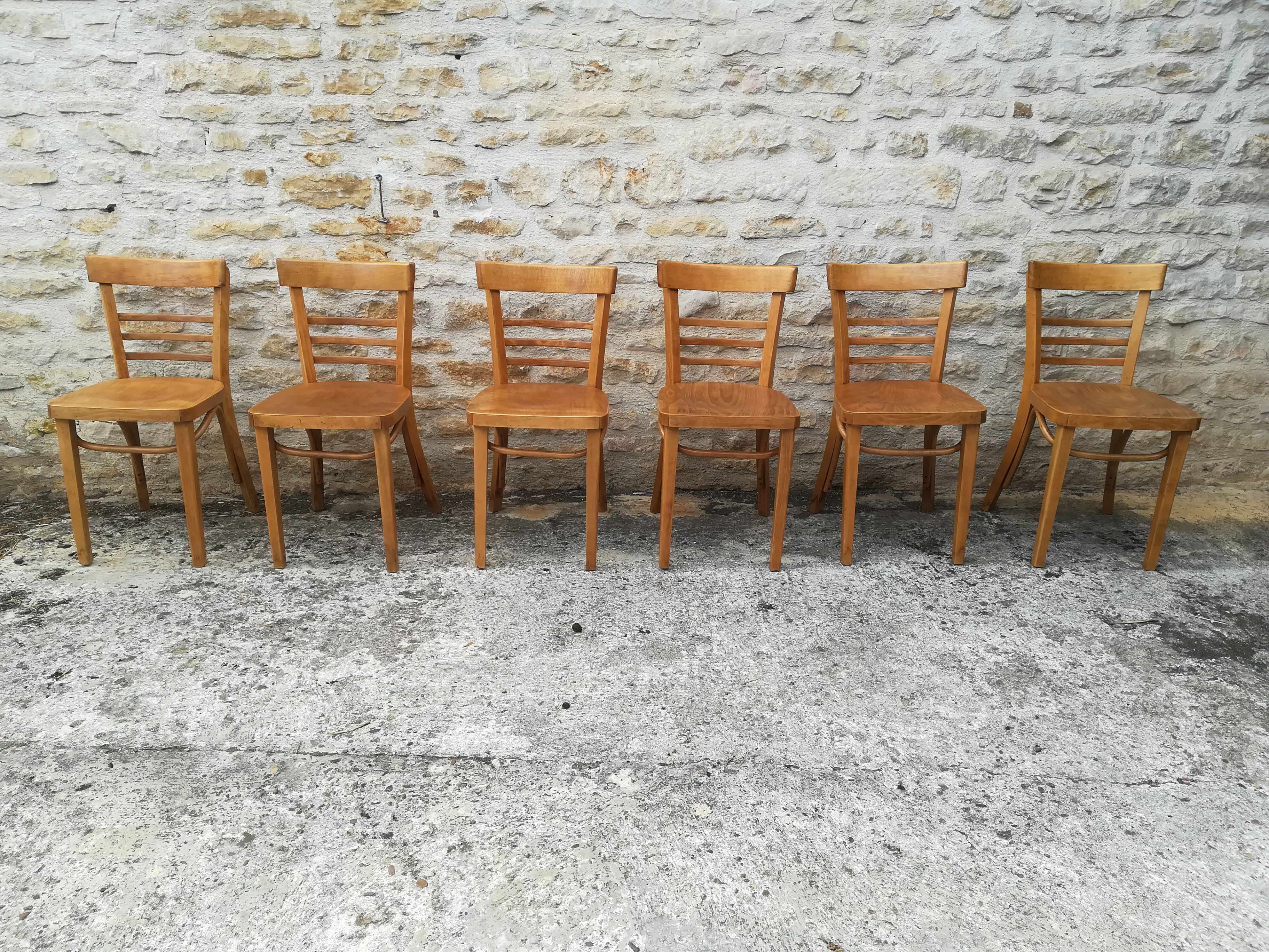 12 refinished bistro chairs