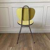 Lot de 4 chaises en Formica jaune