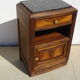 Art Deco bedside in solid walnut and walnut bramble, 1930's