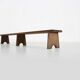 Banc en bois industriel Ca.1920