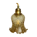 Hand lamp vintage tulip in amber glass