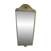 Swedish Grace mirror in tin with brass star decoration, GAB Guldsmedsaktiebolaget/GAB.