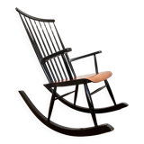 Fauteuil à bascule finlandais vintage par Varjosen Puunjalostus pour Uusikylä, 1960