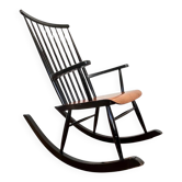 Fauteuil à bascule finlandais vintage par Varjosen Puunjalostus pour Uusikylä, 1960