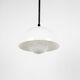Space Age vintage white bol hanging lamp, 1970's