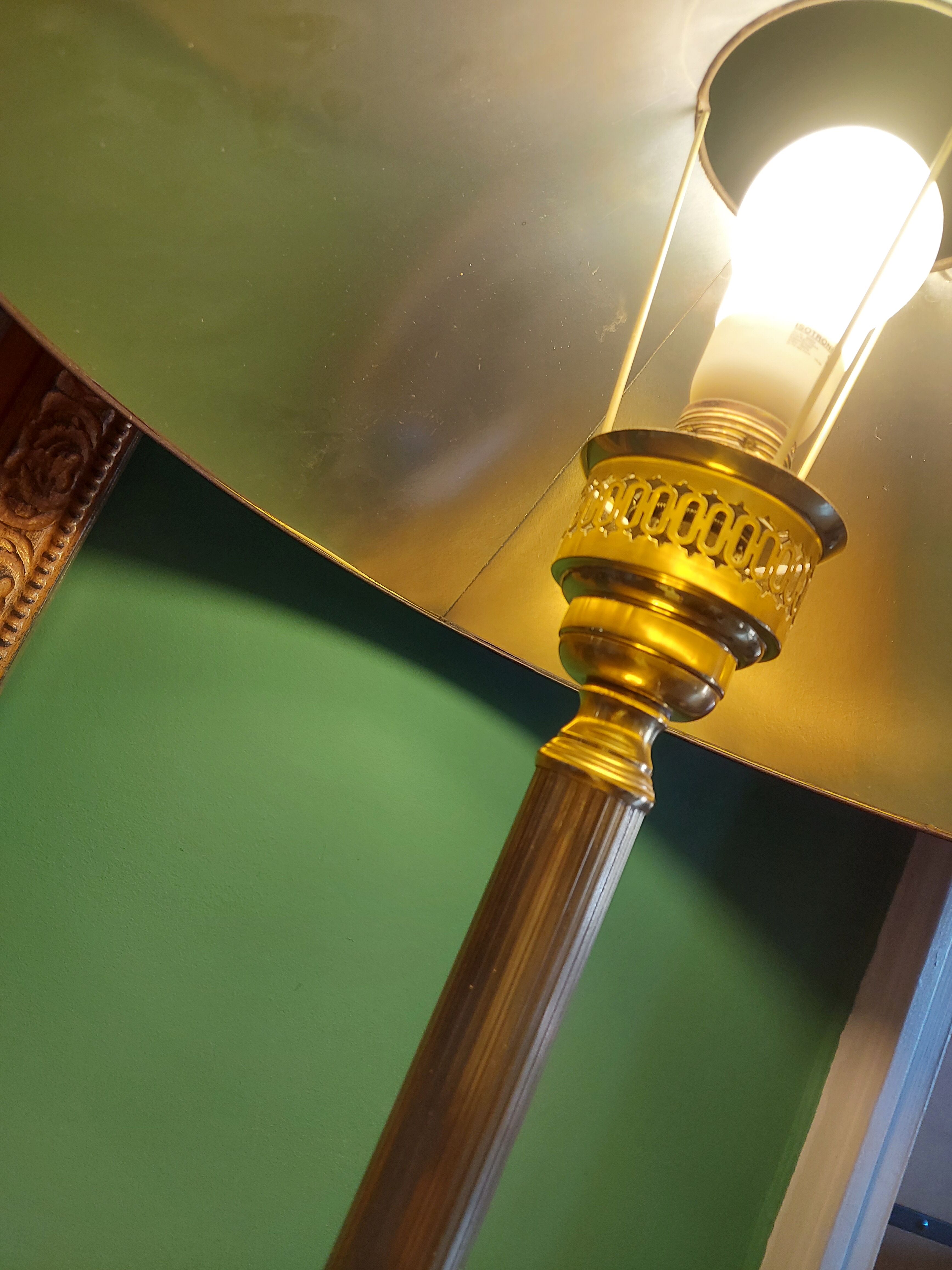 Large golden brass lamp neo classic style