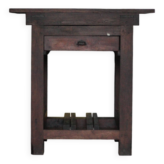 Vintage wooden sideboard, wooden kitchen furniture, furniture with drawer, storage.