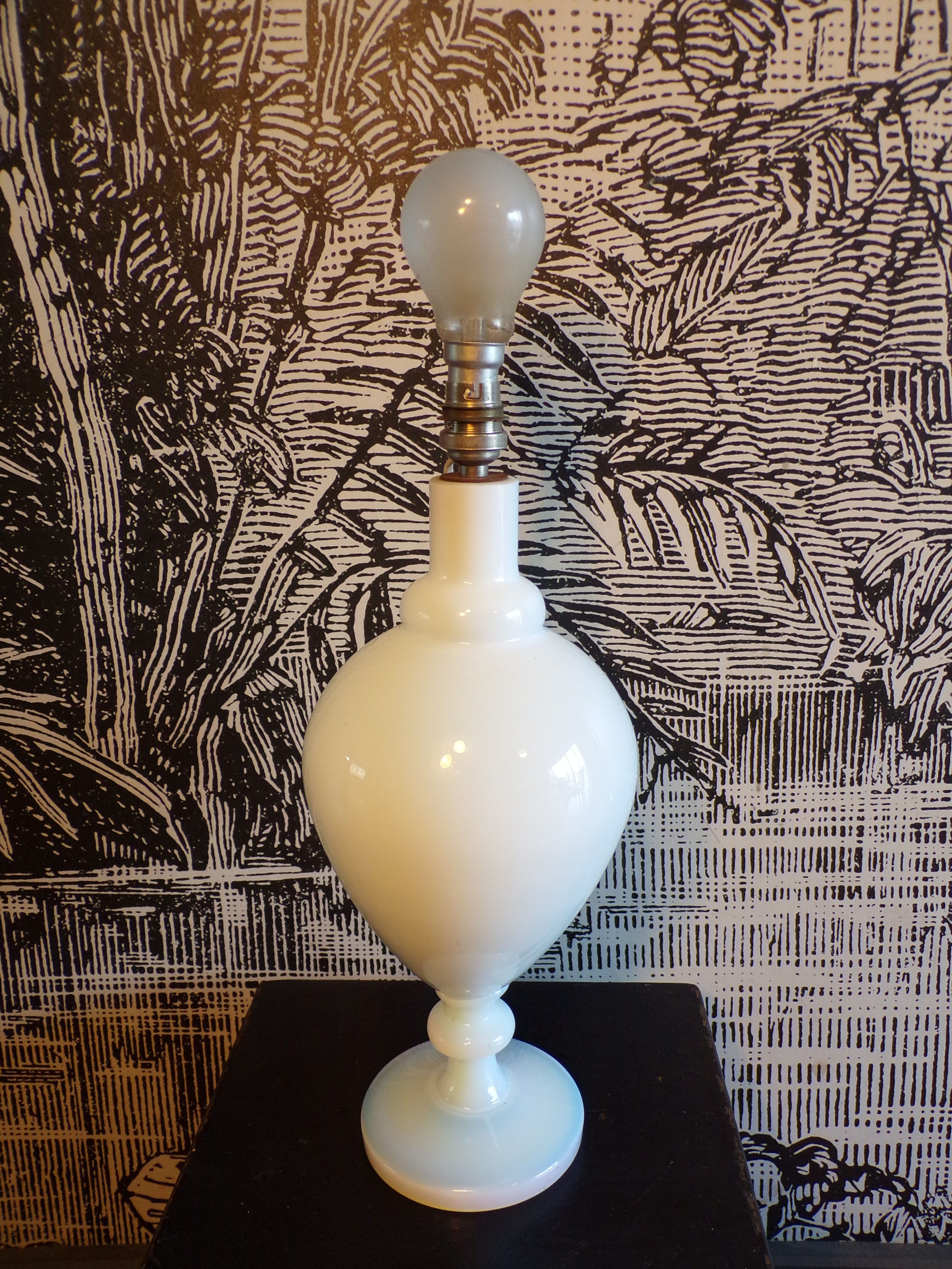 Opaline lamp 1950
