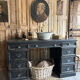 Antique desk, washbasin unit