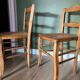 Paire de chaises anciennes fin XXe cannage