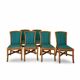 Set of six vintage bamboo and rattan dining chairs