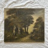Oil painting on canvas 19th century