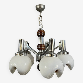 Mazzega for Murano: Vintage 4-light chandelier circa 1960