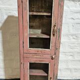 Pink showcase in Burmese teak