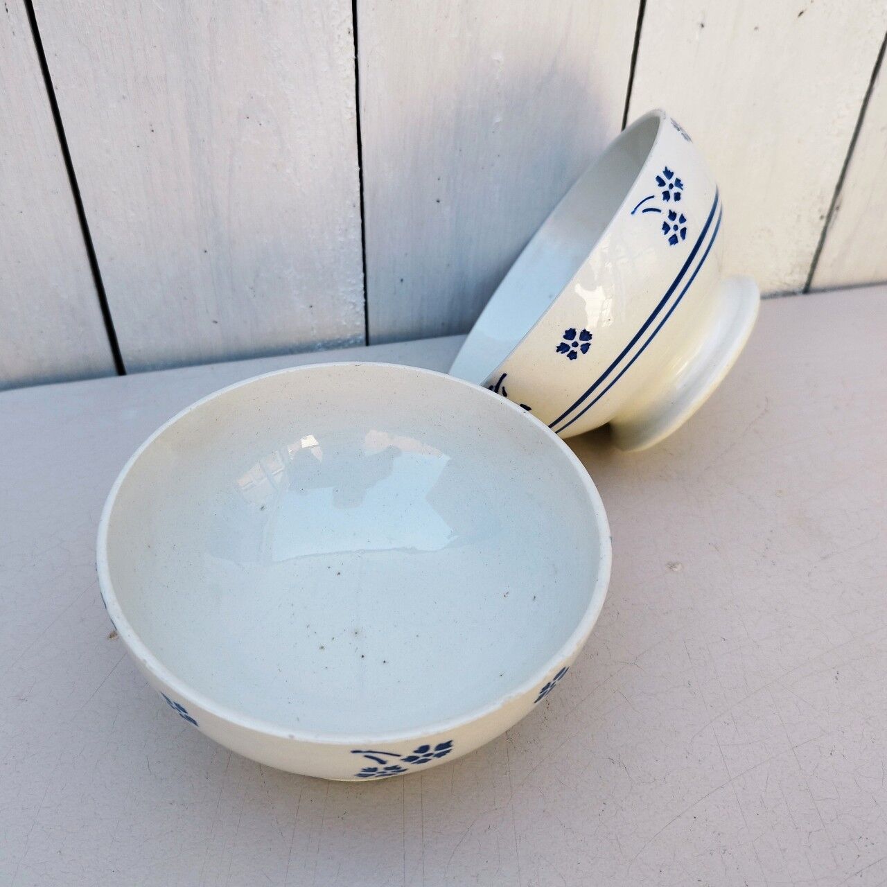Pair Bowls Keller and Guerin Faïence Luneville
