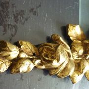Pediment, gilded bronze, ornament for mirror, piece of furniture, signed Jacquet Grelier