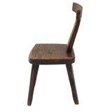 Set of 5 vintage solid elm chairs by Aranjou, 1980s