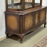 English 2-body mahogany display cabinet from the 70s