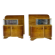 1939s set of Art Deco bedside tables, Czechoslovakia