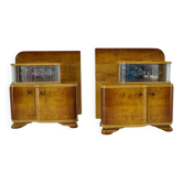Tables de chevet Art Déco des années 1939, Tchécoslovaquie