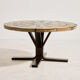 Table basse en hêtre avec plateau en pierre