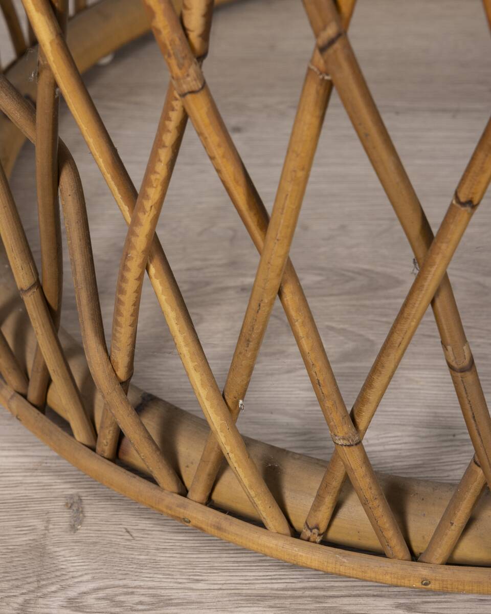 Vintage 1970s Italian design bamboo coffee table