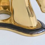 Hollywood Regency style coffee table brass antelope France 1970