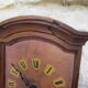 Wooden clock with balance wheel, battery operated