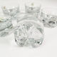 Crystal dessert salad bowls, Krosno, 1970s
