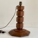 Art deco solid oak lamp