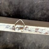 Wall shelf in patinated solid wood