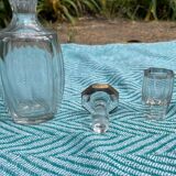 Crystal decanter and glass