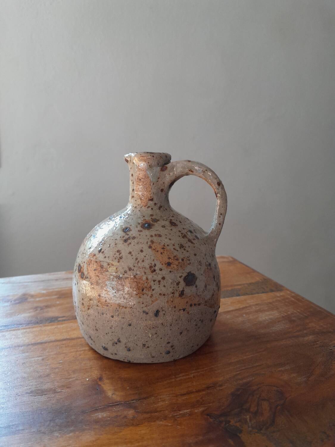 Pitcher, signed pyrite stoneware vase