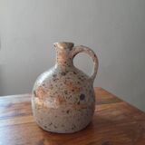 Pitcher, signed pyrite stoneware vase