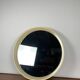 Miroir rond vintage en plastique , 1980, couleur crème