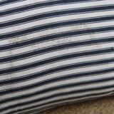 Striped canvas cushion