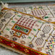 Coussin ancien broderies ethniques 51x34cm