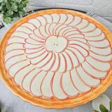 Large vintage apple barbotine pie display