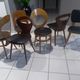 Suite of 6 chairs by Bistrot Baumann mismatched model Ant, Mondor, Seagull and Max Bill