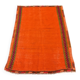 4x6 orange kilim rug, rug for kitchen, Anatolian rug, Kelim carpet