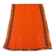 4x6 orange kilim rug, rug for kitchen, Anatolian rug, Kelim carpet