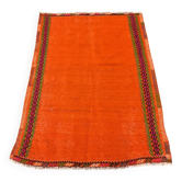 Tapis kilim orange 4x6, tapis de cuisine, tapis anatolien, tapis Kelim