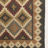 Tapis Kilim tissé à la main en jute et laine, salon, sol, salle à manger, tapis traditionnel indien.