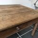Table basse de ferme rustique pieds tournés avec 1 tiroir 1930