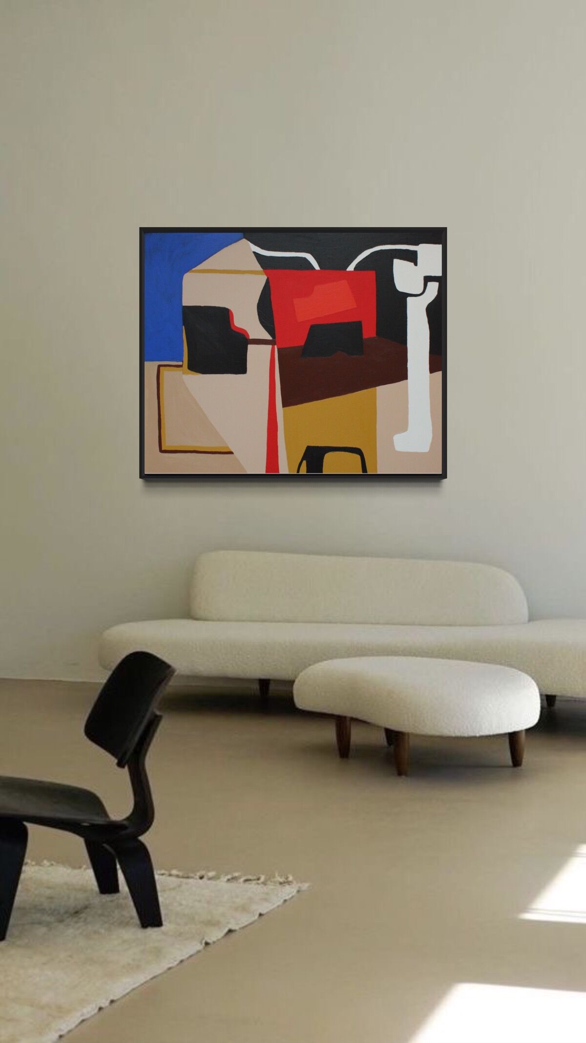 Original coloured abstract signed 100x80cm
