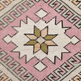 Mustard Pink Oriental Pattern Turkish Rug, 135x232Cm