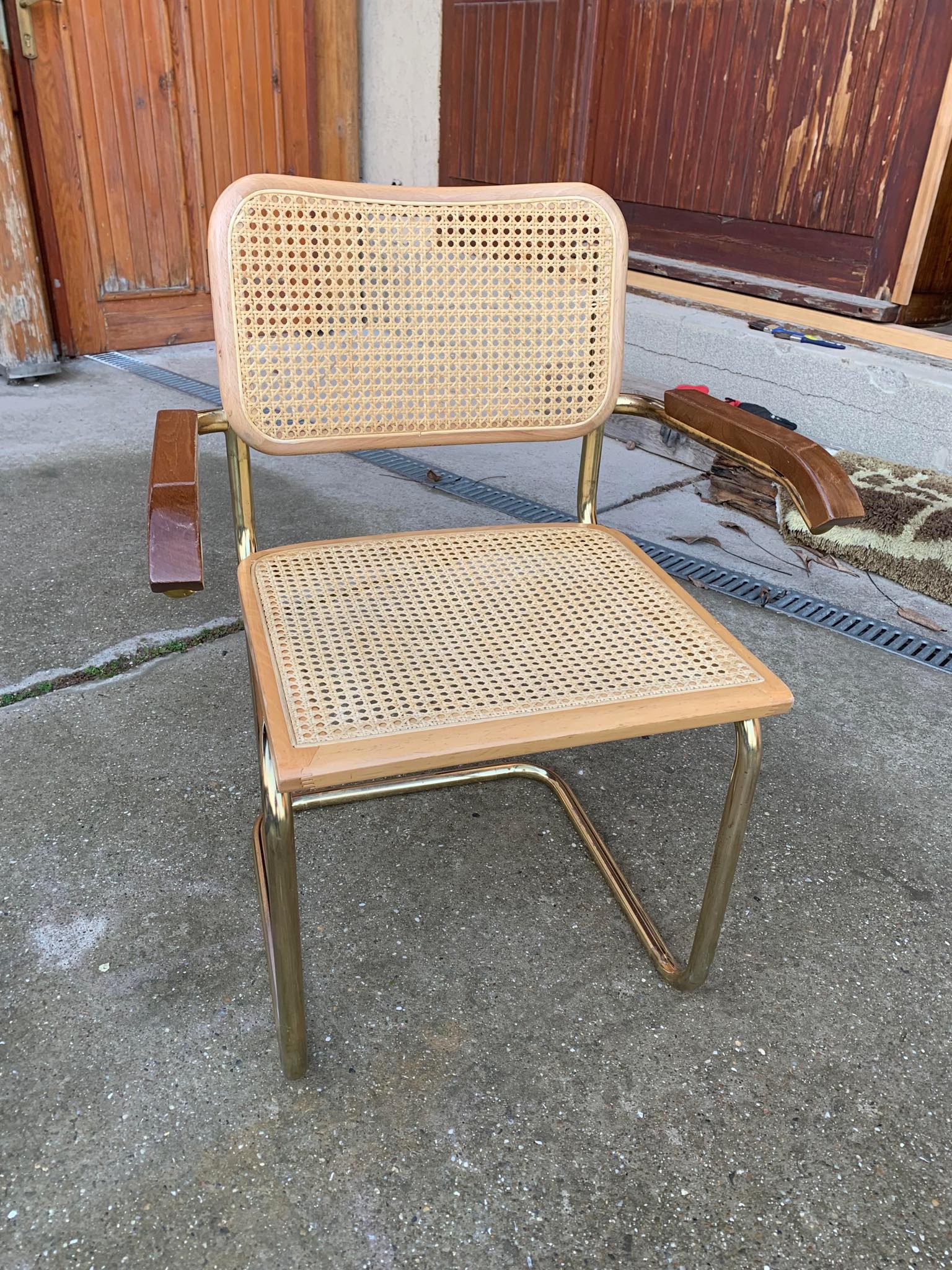 Mid-Century Modern Italian Marcel Breuer B64 Cesca Chair, 70s