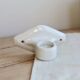 Antique wall candle holder in white porcelain