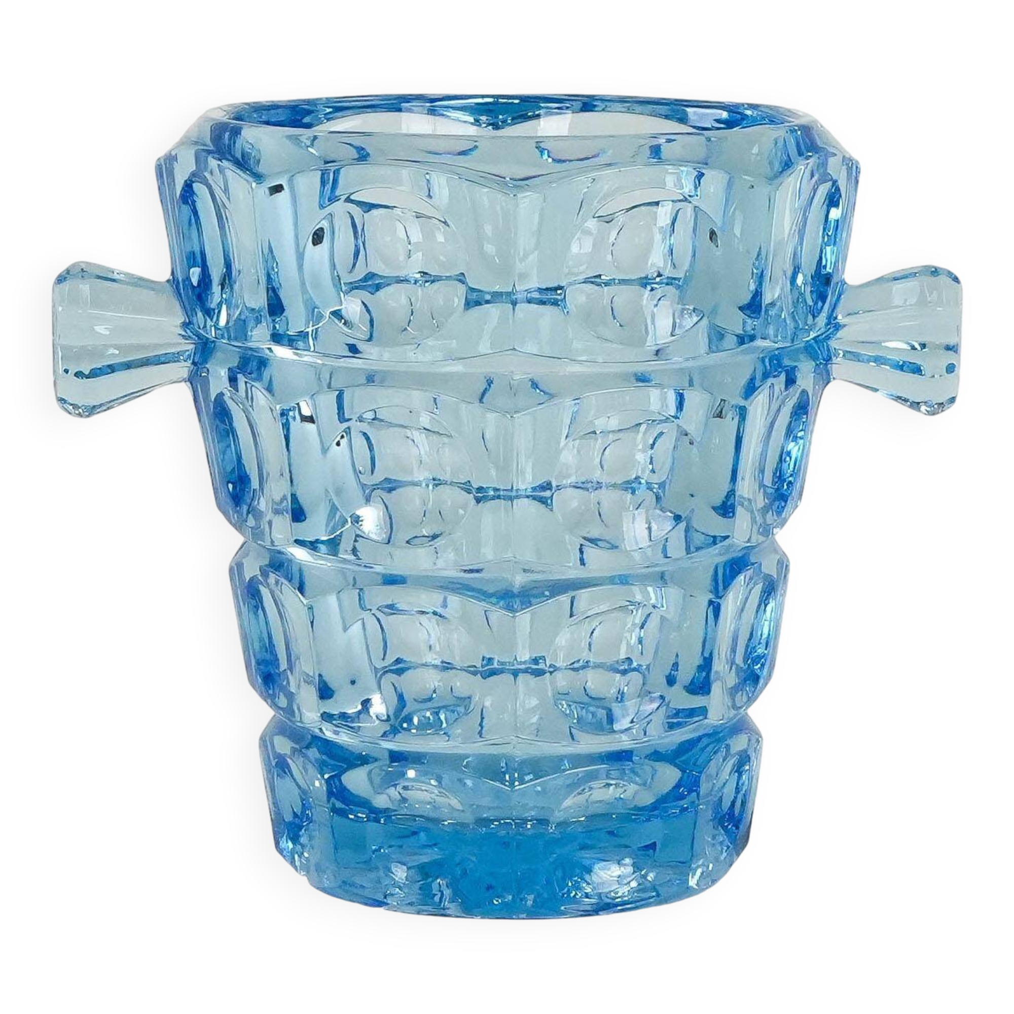 Ice bucket Rosice, Czech design, 1950s, manufacturer: Sklo Union, designer: